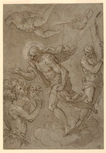 Zeichnung, Christus in der Vorhölle, 1625-1628 von Unknown artistUnknown artist