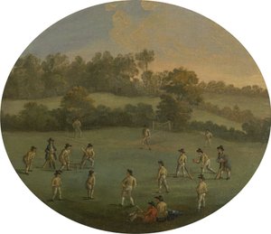 Ein Cricketspiel (Der Royal Academy Club in Marylebone Fields, jetzt Regent
