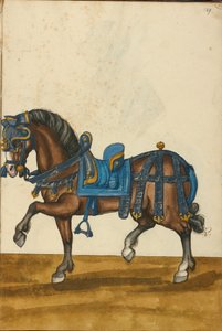 Ein Pferd in Rüstung