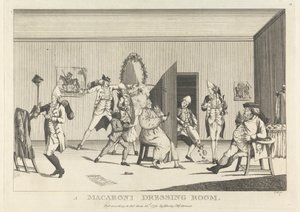 Ein Macaroni-Ankleidezimmer von Unknown artist