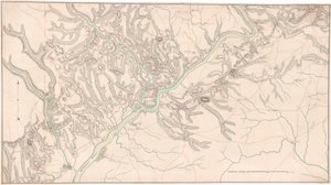 Eine Karte der mittleren atlantischen Kolonien: Armeepositionen