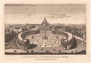 Eine Perspektivische Ansicht der Peterskirche in Rom