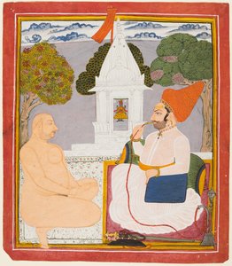Ein Rathor-Adliger besucht einen heiligen Mann an einem Vishnu-Schrein von Unknown artist