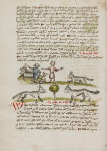 Ein Schäfer mit seinem Hund und Herde; Ein Mann vertreibt einen Wolf von Unknown artist