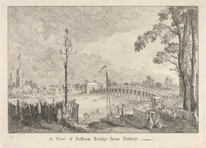 Ansicht der Fulham-Brücke von Putney