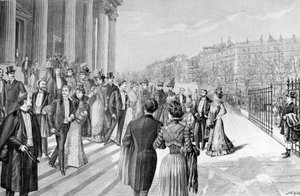 Eine große Hochzeit in der Madeleine in Paris.