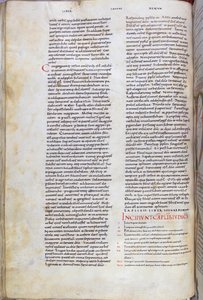 Eine Seite aus der Bibel des 11. Jahrhunderts von Unknown artist