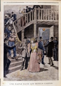 Razzia in Hotels - in „Le Petity Journal“ vom 04.08.1895 von Unknown artist