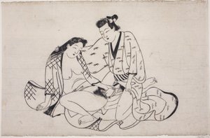 Ein Blatt aus einem Shunga-Album