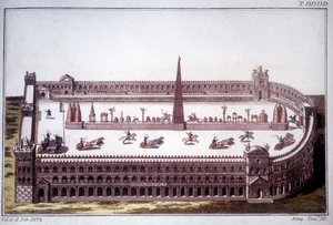 Ein Wagenrennen im Circus Maximus von Unknown artist