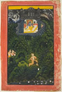 Abhisarika Nayika (Heldin, die ihrem Liebhaber entgegenläuft)