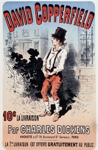 Werbeplakat für die Veröffentlichung von „David Copperfield“ von Charles Dickens, ca. 1890