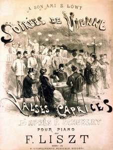 Plakat der Abende von Wien. Walzerkaprizen nach F. Schubert von Unknown artist