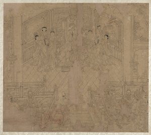 Album mit daoistischen und buddhistischen Themen: Prozession daoistischer Gottheiten: Blatt 2