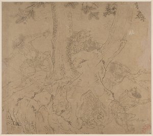 Album der daoistischen und buddhistischen Themen: Suche den Berg: Blatt 46 von Unknown artist