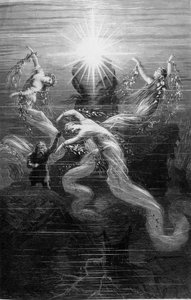 Allegorische Illustration von „Das Rheingold“