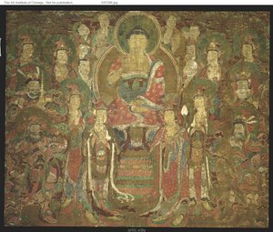 Amitabha Buddha mit Versammlung von Unknown artist