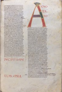 Anno tertio: Incipit Daniel Propha. Incipit del Libro del Profeta Daniele, XI secolo von Unknown artist