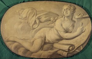 Die Architektur (Allegorie, dekorative Malerei für das Hôtel La Rivière, später Canillac) von Unknown artist