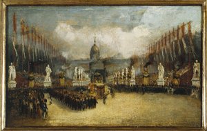 Ankunft von Napoleons Asche auf der Esplanade des Invalides, 15. Dezember