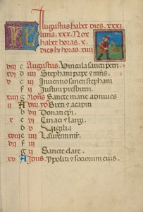 August Kalenderseite; Dreschen