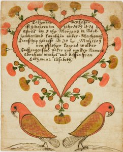 Taufurkunde von Catharina Wentzelsin von Unknown artist