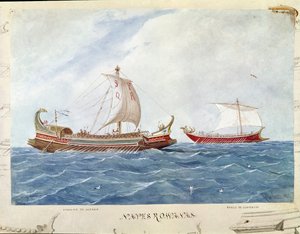 Bireme-Galerie unter der Römischen Republik (Aquarell) von Unknown artist