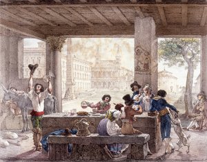 Bistro in Rom um 1820