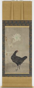 Schwarze Henne und eine Sonnenblume
