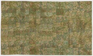 Brokat, Seide, Robe eines buddhistischen Mönchs, geflickt; kesa