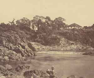 Bungalow bei den Marmor-Felsen, Nerbudda von Unknown artist