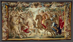 Caesar besiegt die Truppen von Pompeius aus Die Geschichte von Caesar und Cleopatra von Unknown artist