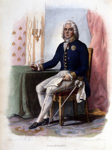 Charles Maurice de Talleyrand Périgord (1754-1838), französischer Politiker - in „Le Plutarque français“, Ed. Mennechet, Paris von Unknown artist