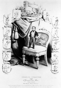 Charles Sherwood Stratton, genannt General Tom Thumb (General Tom Thumb) (1838-1883), der berühmte Zwerg des Barnum-Zirkus