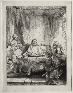 Christus in Emmaus: Die größere Platte von Unknown artist