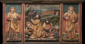 Christus am Ölberg mit drei Aposteln; Heilige Stephanus und Laurentius