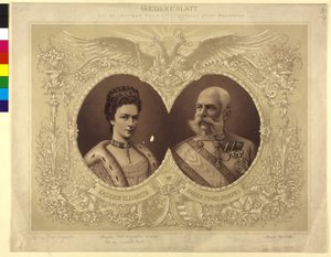 Gedenkblatt zur 40-jährigen Hochzeitsfeier Ihrer Majestät 24. April 1854 von Unknown artist