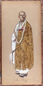 Kostüm von Zio Bonzo für die Schaffung von Madame Butterfly von Giacomo Puccini im Jahr 1904. Sammlung des Museo della Scala in Mailand.