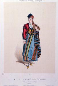 Kostüm der Sängerin Celestine Galli-Marie in Carmen, Oper von Georges Bizet