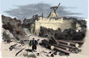 Krimkrieg (1853-1856): Claude Chappes Telegraph nach Malakoff - Gravur von Unknown artist