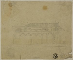 Querschnitt einer Basilika von Unknown artist
