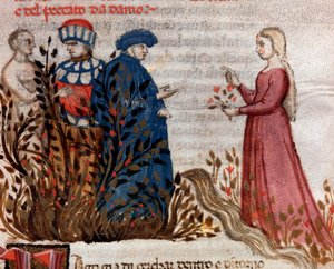 Dante trifft Matelda (Gesang 28 aus dem Fegefeuer, in der Göttlichen Komödie)