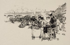 Anlegestelle der Boot-Omnibusse von Unknown artist