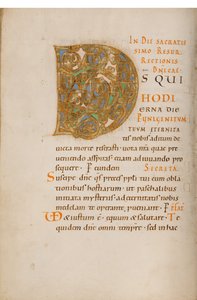 Dekorierte Initiale D