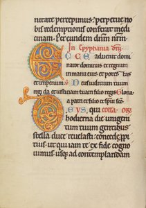 Geschmückter Initialbuchstabe E; Geschmückter Initialbuchstabe D von Unknown artist