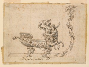 Entwurf für einen Salzstreuer in Form eines Schlittens von Unknown artist