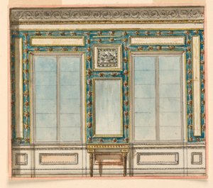 Entwurf für eine Fensterwand von Unknown artist