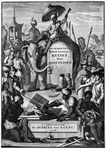 Entdeckungen von Indien: Reisen nach Indien, Frontispiz, von Schoutens von Unknown artist