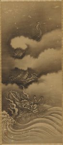 Drache und Wellen von Unknown artist
