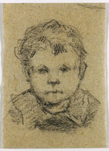Emil Gauguin als Kind, mit einem Kragenhemd